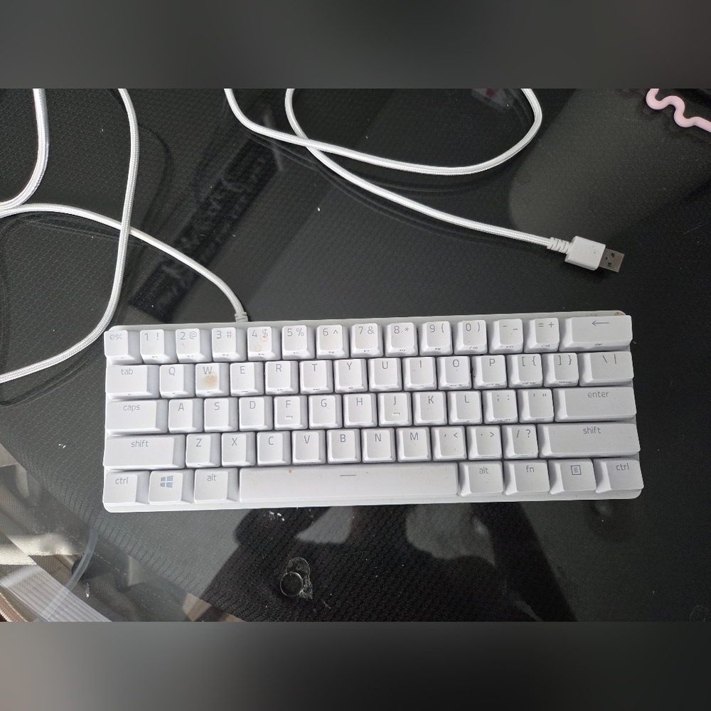 Razor White Micro USB Wired Keyboard